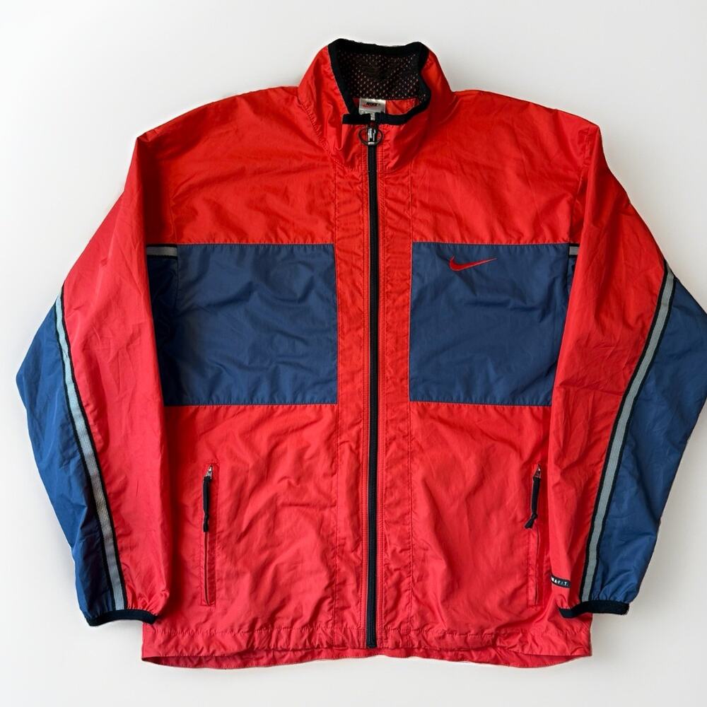 Vintage Nike Jacket Medium Multicolor 90s Windbreaker Sportswear Running Oregon